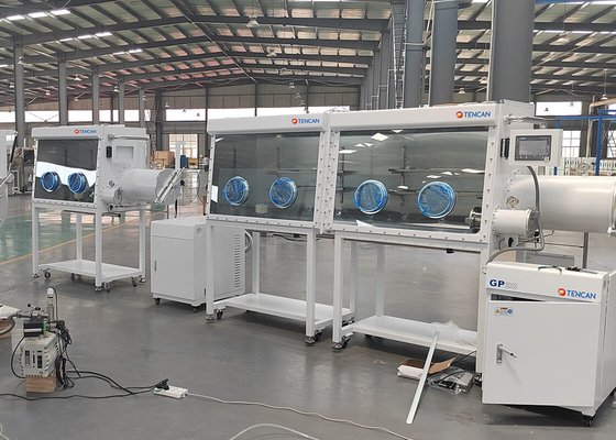 Sử dụng trong phòng thí nghiệm GBP750S-4 ((1800) Hệ thống tái tạo hộp găng tay khí thụ động với 4 găng tay cho một bên