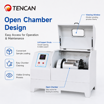Máy xay quả cầu hành tinh ngang công nghiệp với bốn bình nghiền đồng thời và điều khiển tần số biến để trộn tốc độ cao