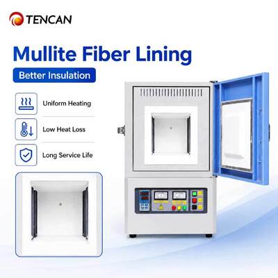 1200 °C lò Muffle với 50 phân đoạn điều khiển PID và lớp phủ sợi polycrystalline mullite cho các ứng dụng nhiệt độ cao
