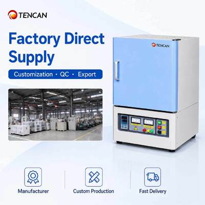 1200 °C lò Muffle với 50 phân đoạn điều khiển PID và lớp phủ sợi polycrystalline mullite cho các ứng dụng nhiệt độ cao