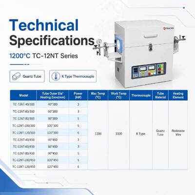 TENCAN 1200C 1400C 1600C Horizontal Vacuum Tube Furnace Split Laboratory Sintering CVD Quartz Alumina Tube Oven