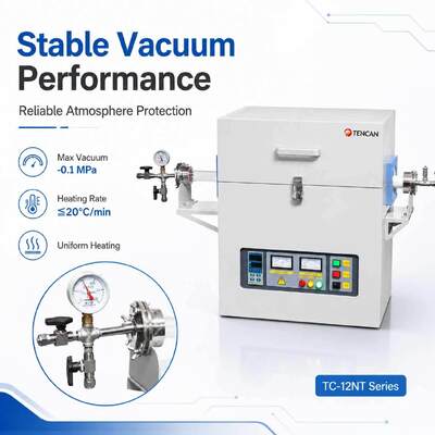 TENCAN 1200C 1400C 1600C Horizontal Vacuum Tube Furnace Split Laboratory Sintering CVD Quartz Alumina Tube Oven