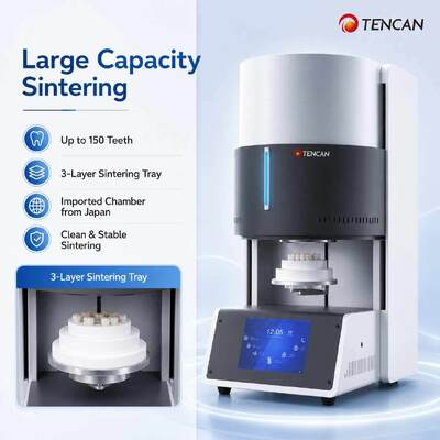 Lò nung gốm nha khoa có độ chính xác 1C 1700C Nhiệt độ cao có thể lập trình 90 phút thiêu kết nhanh 150 đơn vị