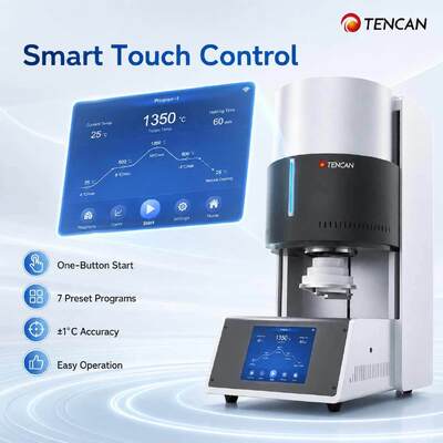 Lò nung gốm nha khoa có độ chính xác 1C 1700C Nhiệt độ cao có thể lập trình 90 phút thiêu kết nhanh 150 đơn vị