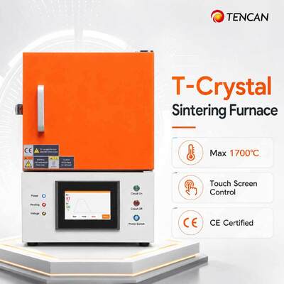 TENCAN CE Chứng nhận Lò nung thiêu kết Zirconia nha khoa 1700°C với bộ gia nhiệt MoSi2 và màn hình cảm ứng 7 inch cho sứ làm răng giả