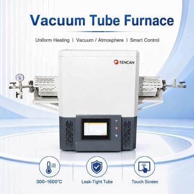 TENCAN TC-12NT 1600 ° C nhiệt độ tối đa lò ống chân không với ống thạch anh tinh khiết cao và điều khiển nhiệt độ có thể lập trình
