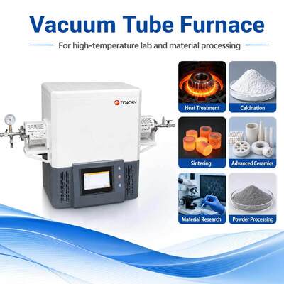 TENCAN TC-12NT 1600 ° C nhiệt độ tối đa lò ống chân không với ống thạch anh tinh khiết cao và điều khiển nhiệt độ có thể lập trình