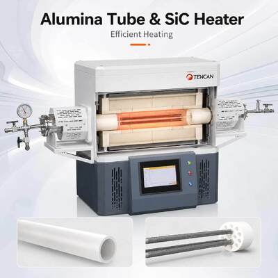 TENCAN TC-14ST 1400C Ống Chân Không Lò SiC Nóng Loại S Cặp Nhiệt Điện Nhiệt Độ Cao Ống Nhôm Phòng Chia Lò Thiêu Kết