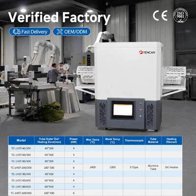 TENCAN TC-14ST 1400C Ống Chân Không Lò SiC Nóng Loại S Cặp Nhiệt Điện Nhiệt Độ Cao Ống Nhôm Phòng Chia Lò Thiêu Kết