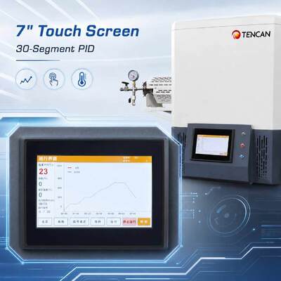TENCAN MoSi2 Sưởi ấm 1600C lò ống chân không TC-16MT loại B nhiệt cặp Phòng thí nghiệm chia lò 30 phân đoạn có thể lập trình tiên tiến