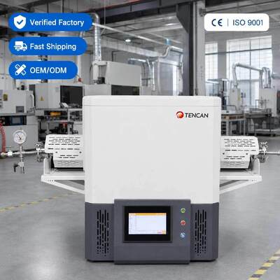 TENCAN MoSi2 Sưởi ấm 1600C lò ống chân không TC-16MT loại B nhiệt cặp Phòng thí nghiệm chia lò 30 phân đoạn có thể lập trình tiên tiến