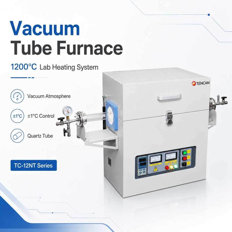 TENCAN 1200C 1400C 1600C Horizontal Vacuum Tube Furnace Split Laboratory Sintering CVD Quartz Alumina Tube Oven