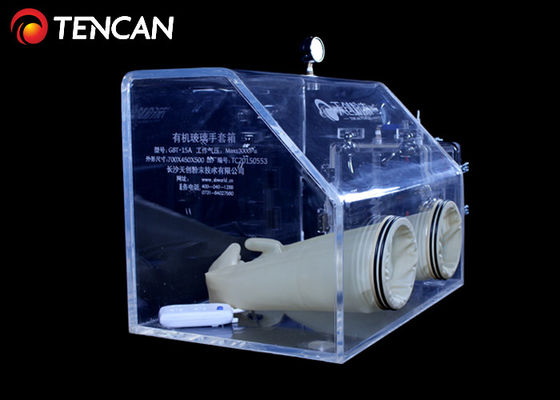 Phòng thí nghiệm bơm chân không 30mm Hộp găng tay trong suốt Loại bỏ oxy nước 500mm