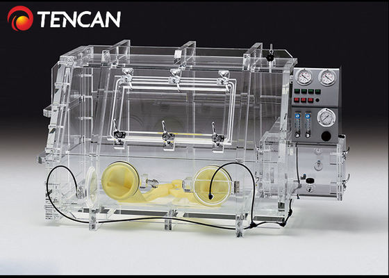 Hộp găng tay cách ly acrylic Phòng thí nghiệm chống bụi mà không cần hút bụi 10mm