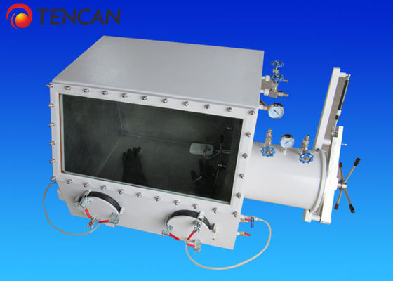 Hộp đựng găng tay phòng thí nghiệm chân không 800 * 650 * 650mm bằng thép không gỉ với cabin chuyển tiếp