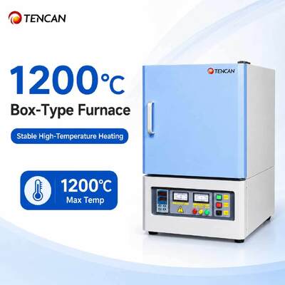 1200 °C lò Muffle với 50 phân đoạn điều khiển PID và lớp phủ sợi polycrystalline mullite cho các ứng dụng nhiệt độ cao